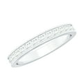thumbnail image 1 of Rosec Jewels Certified Moissanite Half Eternity Ring - Minimal Stackable Ring for Women - D-VS1 Quality, 10K White Gold, US 10.50, 1 of 9