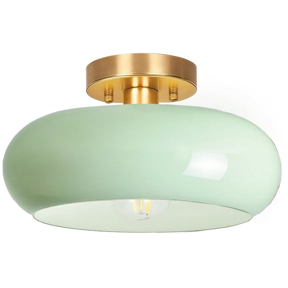 Semi Flush Mount Ceiling Light,11inch Mid-Century Modern Light Fixture, Hallway Light Fixtures,Vintage Lighting fixtures for entryway,Bedroom,Kitchen,Porch