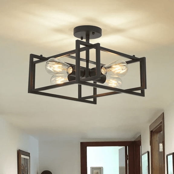 Semi Flush Mount Ceiling Light Fixture for Kitchen Dining Room Living Room Bedroom Hallway Entry