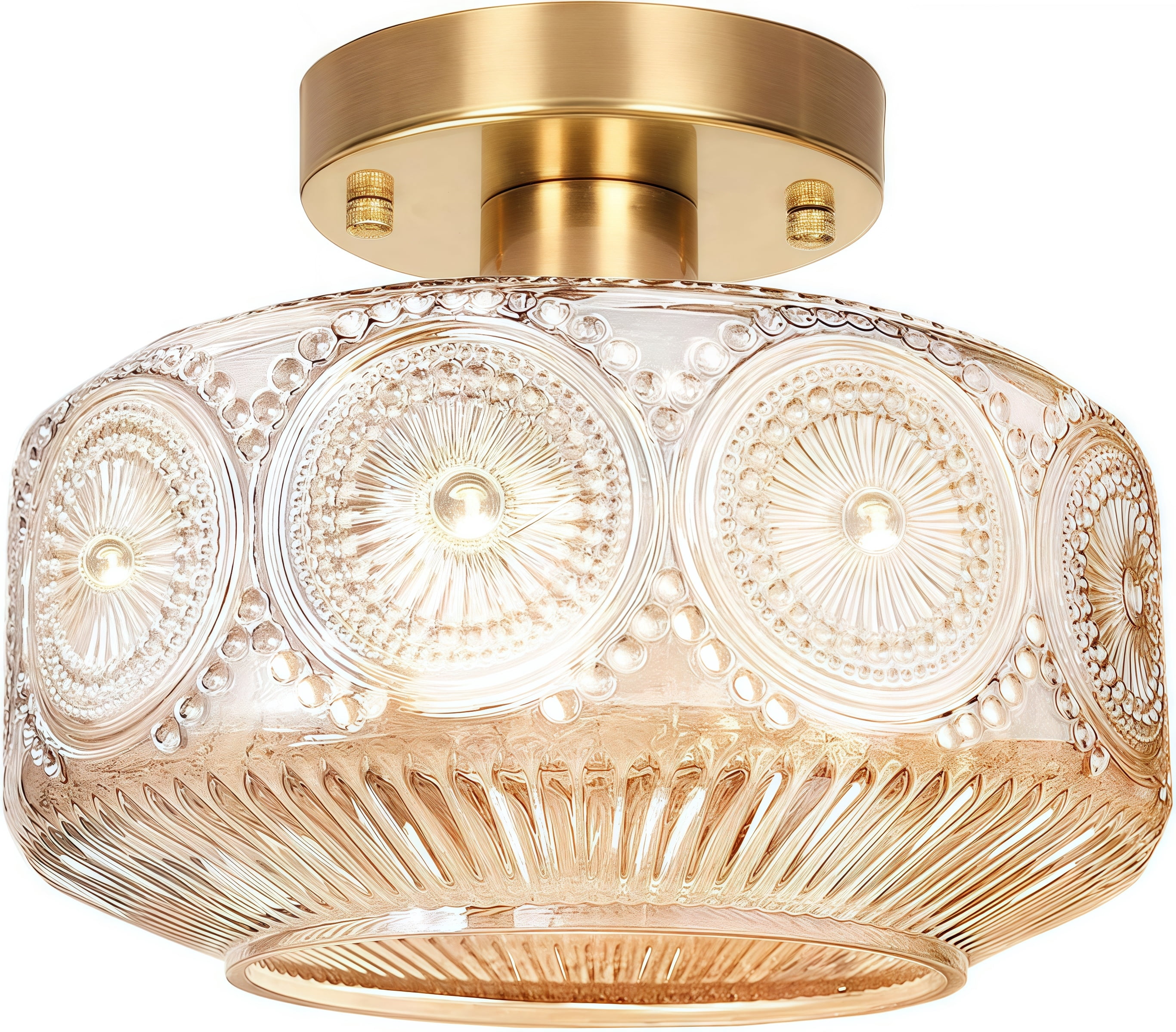 Semi Flush Mount Ceiling Light,Globe Glass Ceiling Light,Vintage Small Hallway Light Fixture,Amer Glass Lighting Fixture for Bedroom Bathroom Entryway Kitchen