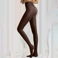 thumbnail image 1 of Semi Opaque Footed Pantyhose Tights for Women, 40D Shaping Control Tummy High Waisted Tights, Plus Size Dance Tights for Everyday Wear and Performance​-Coffee, 1 of 5