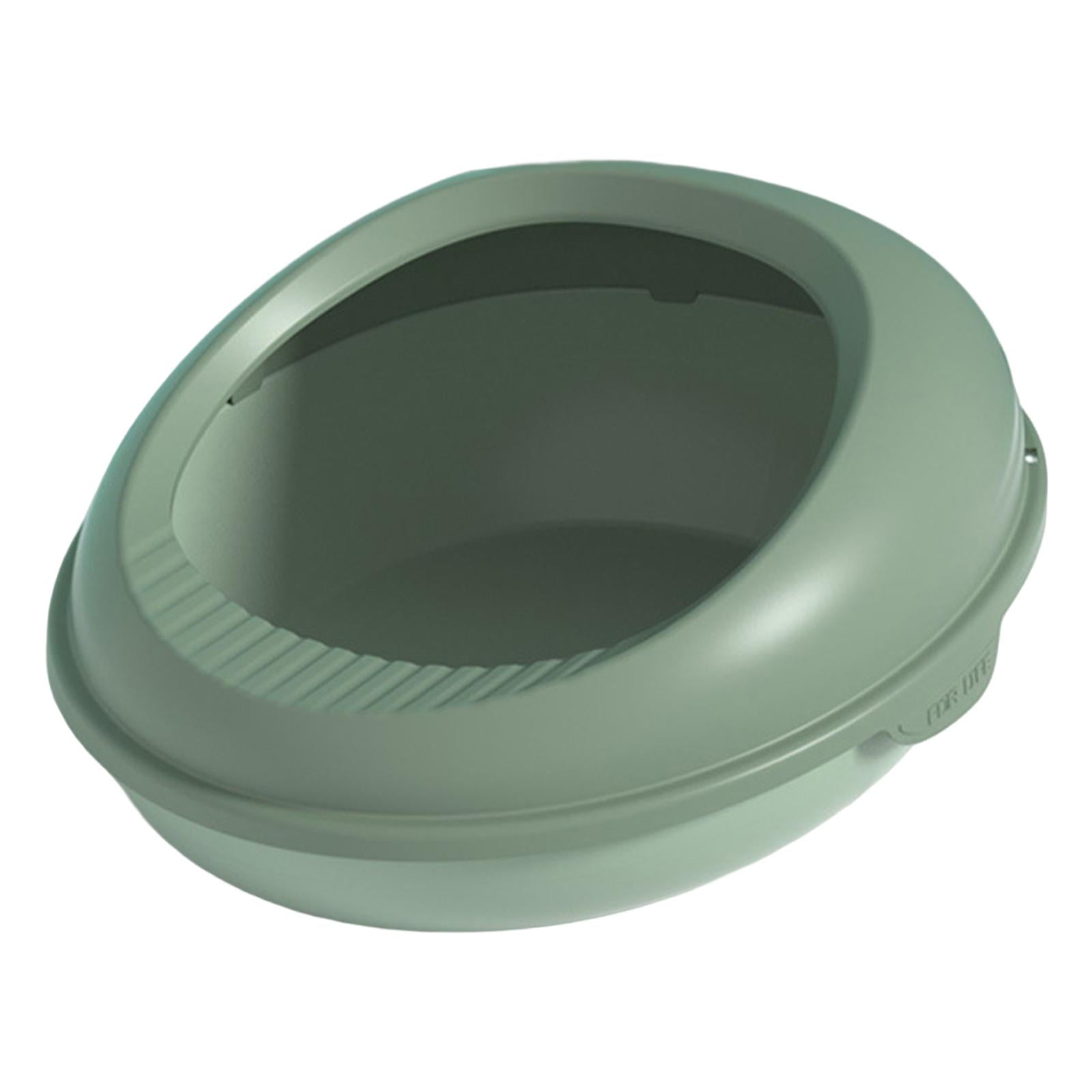 Semi Open Cats High Sided Easy Cleaning Bedpan Durable Sandbox Toilet Green