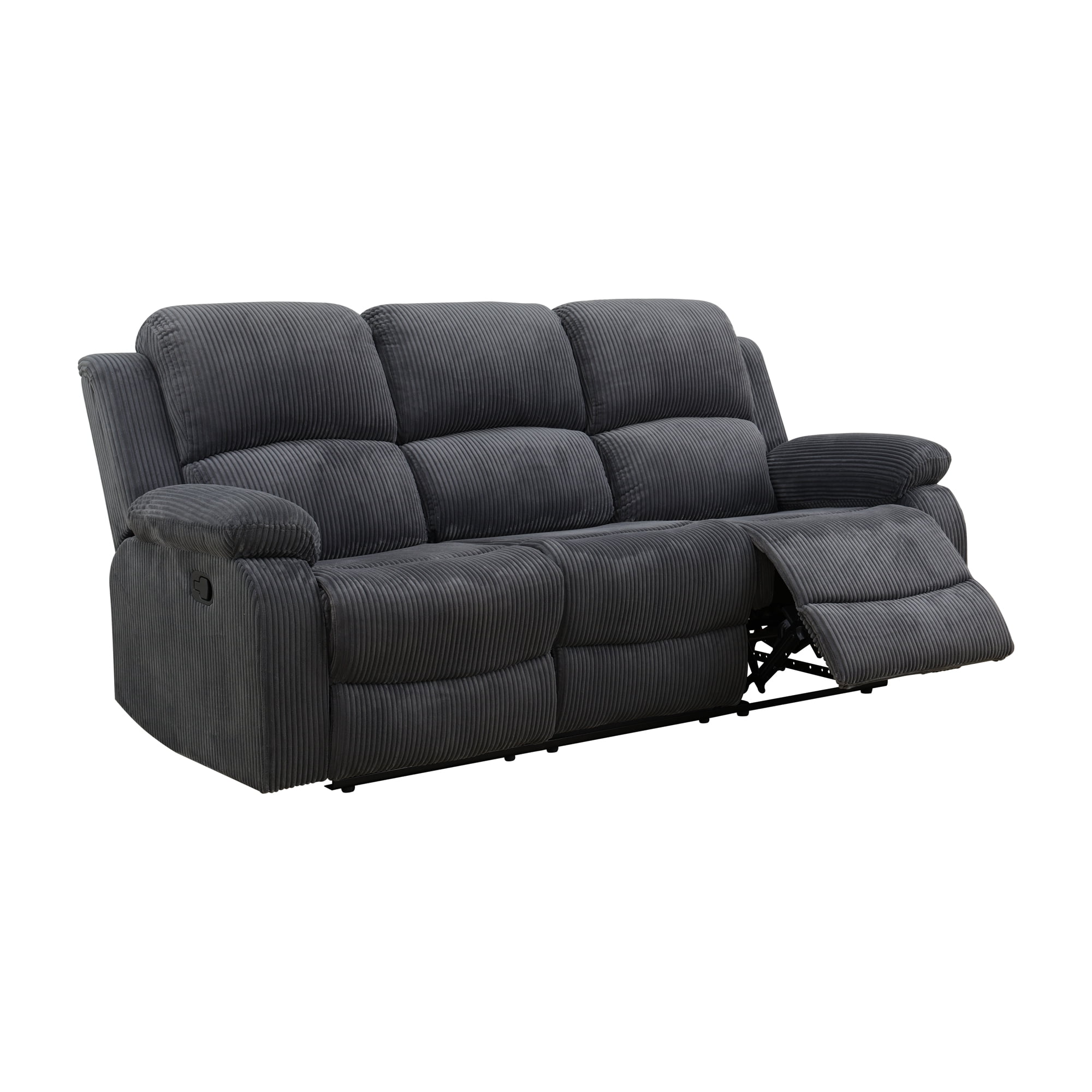 Semi PU and PVC 3-Seat Sofa - Modern Sofa with Intelligent Functions, Storage Bucket, and Reversible Coffee Table for Living Room