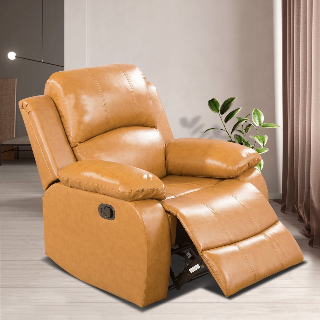 Semi PU and PVC Unit Sofa - Modern Sofa with Solid Wood Frame, Double Spring, and High-Quality Sponge for Living Room