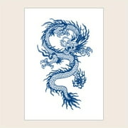 Semi-Permanent Dragon Tattoo Stickers for Men and Women - Waterproof and Sustainable - Lasts 5-7 Days - Perfect for Small Parts and Wrists