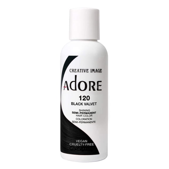 Semi-Permanent Haircolor # 120 Black Velvet by Adore, 4 Oz