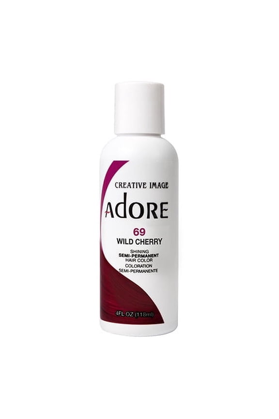 Semi-Permanent Haircolor # 69 Wild Cherry by Adore, 4 Oz, 6 Pack
