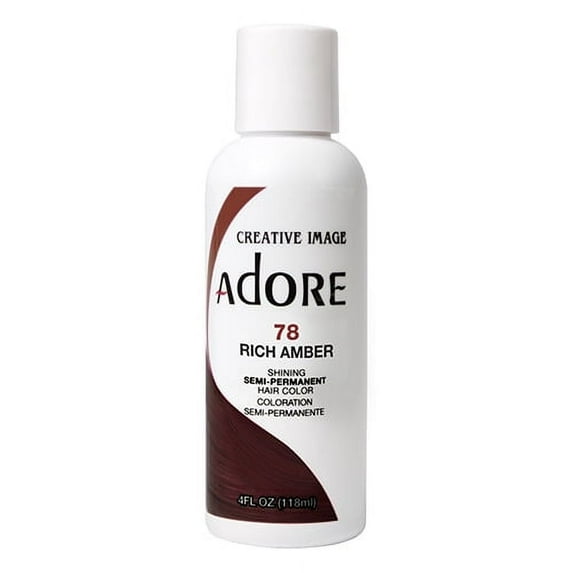 Semi-Permanent Haircolor # 78 Rich Amber by Adore, 4 Oz, 3 Pack