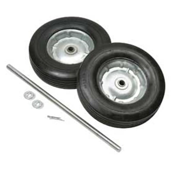 Semi-Pneumatic Hand Truck Wheel Kit - Black - 10 in. - Set of 2 - 500 lbs Capacity