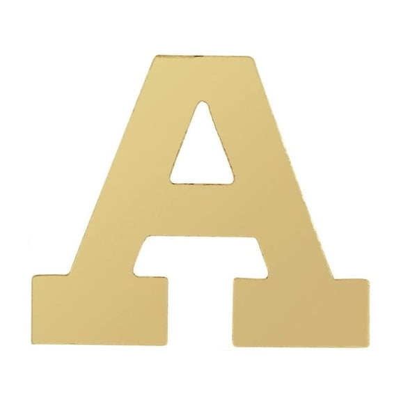 Semi-Polished 10k Yellow Gold Courier Block Initial A Metal Trim Finished Finding Component Fine Jewelry For Women Gifts For Her (Mounting Only, Not All Stones Included)
