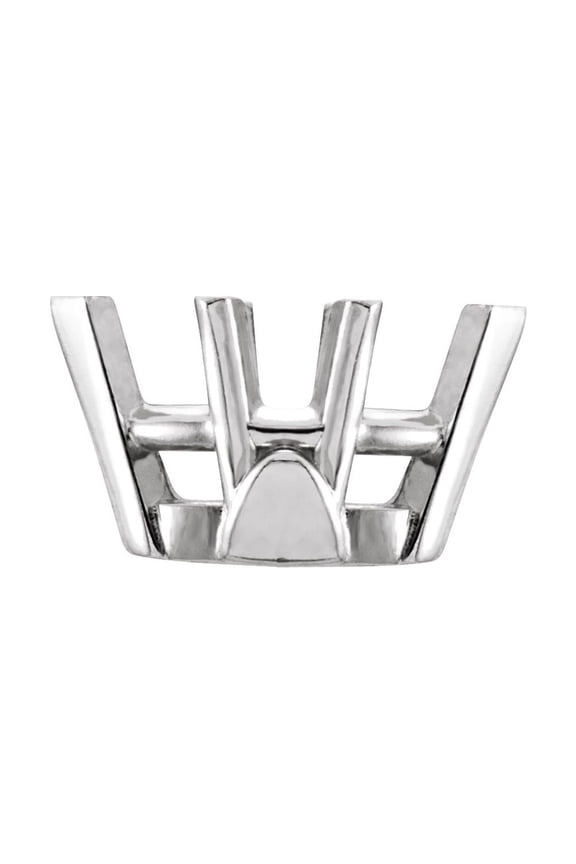 Semi-Polished 14k White Gold 14x6.5mm Marquise Shape 6-Prong V-End Wire Basket Shank Setting with Solder Pads Setting Finding Fine Jewelry For Women Gift Her (Mounting Only, Not All Stones Included)