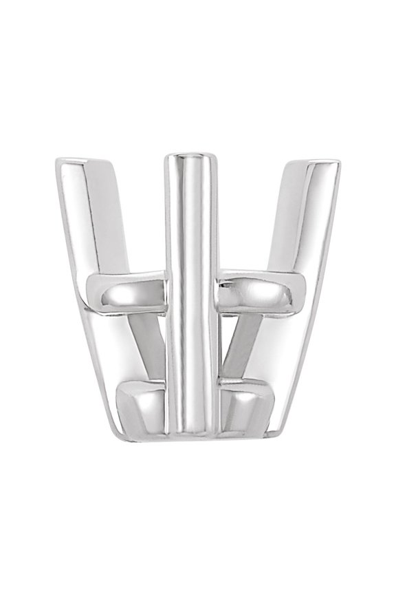 Semi-Polished 14k White Gold 3mm Round Shape 3-Prong Wire Basket Setting Finding Fine Jewelry For Women Gifts For Her (Mounting Only, Not All Stones Included)