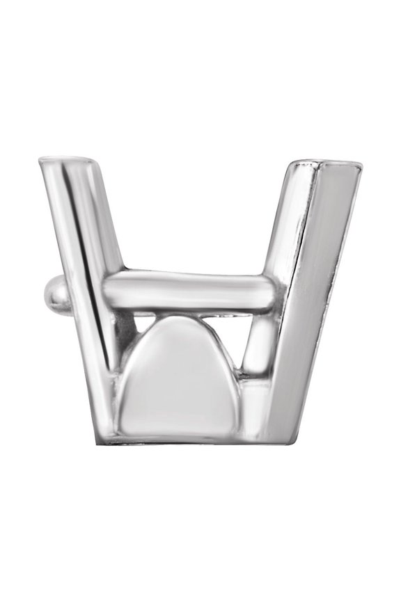 Semi-Polished 14k White Gold 5x3mm Pear Shape 3-Prong V-End Shank Setting with Solder Pads Setting Finding Fine Jewelry For Women Gifts For Her (Mounting Only, Not All Stones Included)