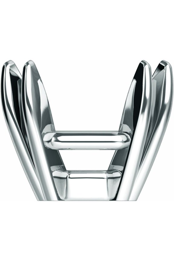 Semi-Polished 14k White Gold 7x7mm Asscher 4-Prong Double-Claw Basket Setting Finding Fine Jewelry For Women Gifts For Her (Mounting Only, Not All Stones Included)