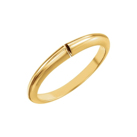 Semi-Polished 14k Yellow Gold Heavy Flat End Half-Round Shape Shoulder Open Shank Ring Finding Fine Jewelry For Women Gifts For Her (Mounting Only, Not All Stones Included)