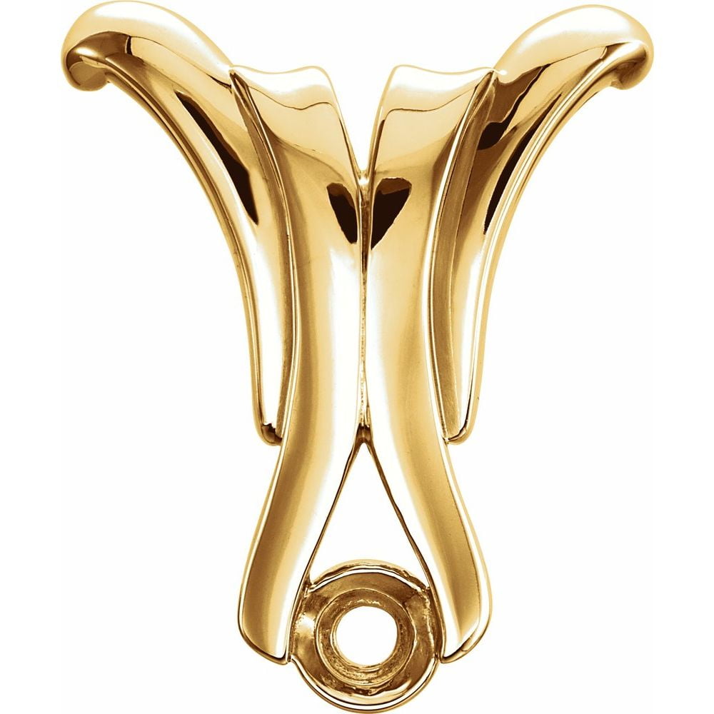 Semi-Polished 18k Yellow Gold Round Shape Freeform Solitaire