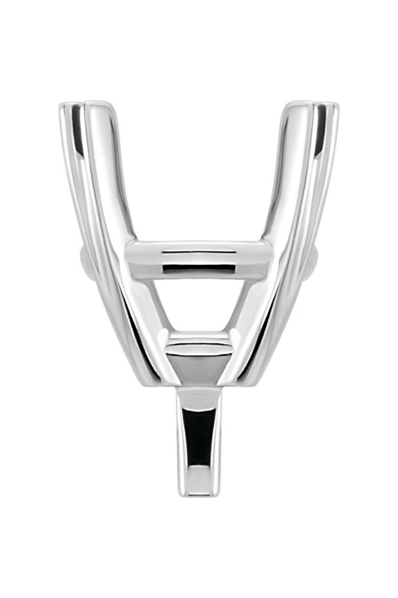 Semi-Polished Platinum 6x6mm Cushion Cut Split Prong Peg Setting Finding Fine Jewelry For Women Gifts For Her (Mounting Only, Not All Stones Included)