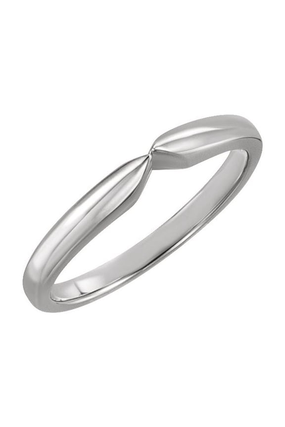 Semi-Polished Platinum Coined Knife Edge Open Shank Ring For 6-Prong Setting Finding Fine Jewelry For Women Gifts For Her (Mounting Only, Not All Stones Included)