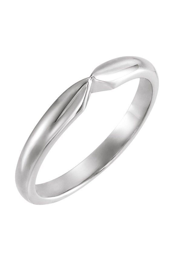 Semi-Polished Platinum Lightweight Coined Knife-Edge Open Shank Ring For 6-Prong Setting Finding Fine Jewelry For Women Gifts For Her (Mounting Only, Not All Stones Included)