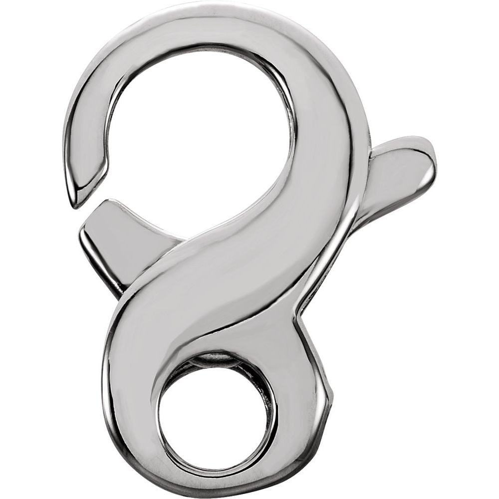 Semi-Polished Sterling Silver Infinity-Inspired Lobster Clasp Finished ...