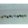 thumbnail image 1 of Semi-Precious 5mm round Sterling Silver Stud Earrings Garnet Amethyst Citrine Peridot Blue Topaz, 1 of 7