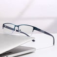 thumbnail image 1 of Semi-Rimless Metal Reading Glasses, Anti Blue Light Business Eyeglasses for Men, 1 of 5
