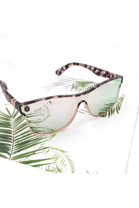 Polarized UV400 Unisex Semi-Rimless Browline Sunglasses, Brown, 1 Pack