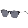 thumbnail image 1 of Semi-Rimless Round Style Sunglasses, Black, 1 of 1