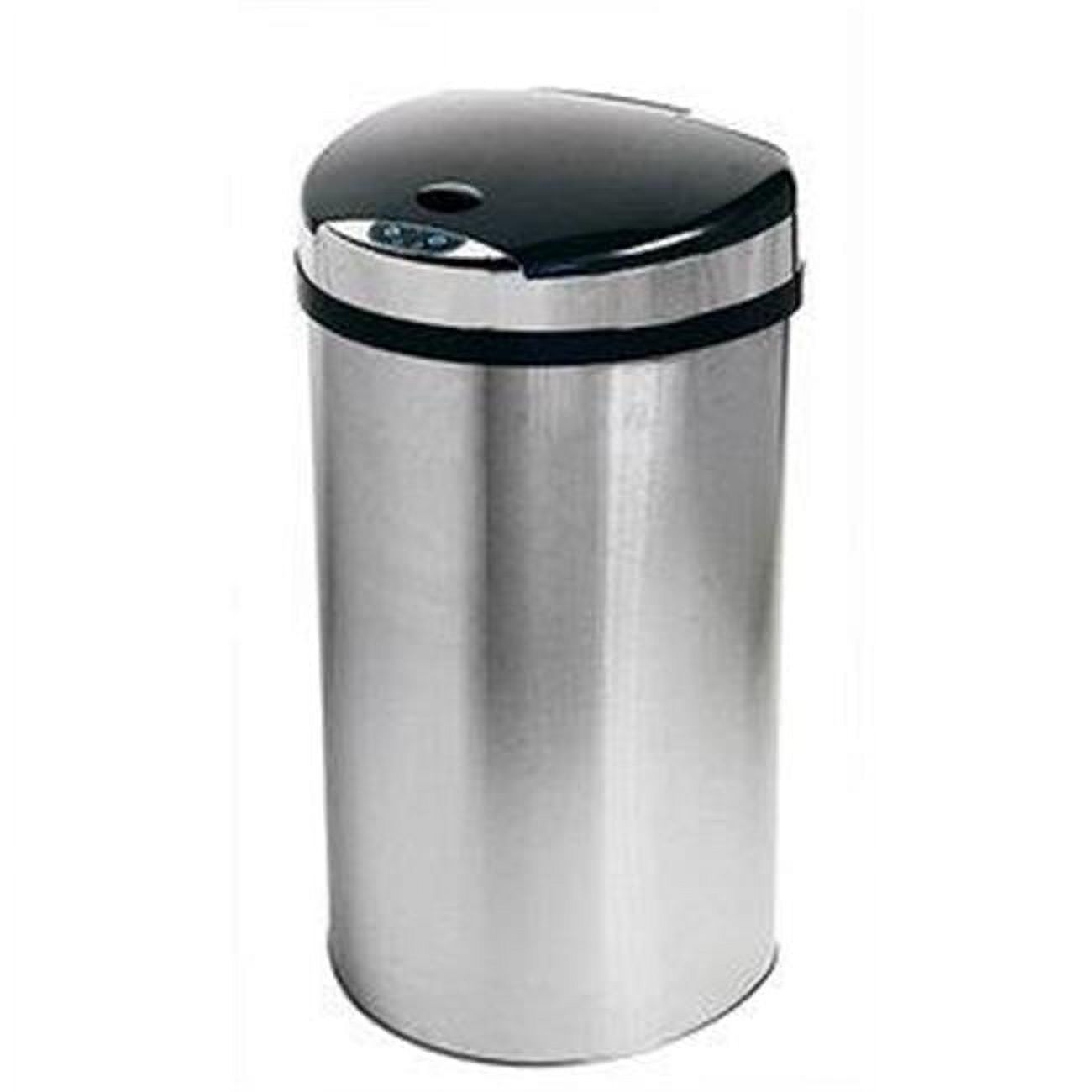 SemiRound Touchless Trash Can Stainless Steel