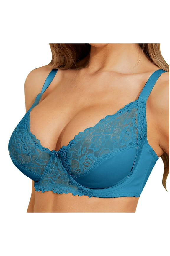 Semi See Through Lingerie Bra for Women Sexy Lace Bralette No-Underwire Minimizer Bra Comfy Unlined Balconette Bra