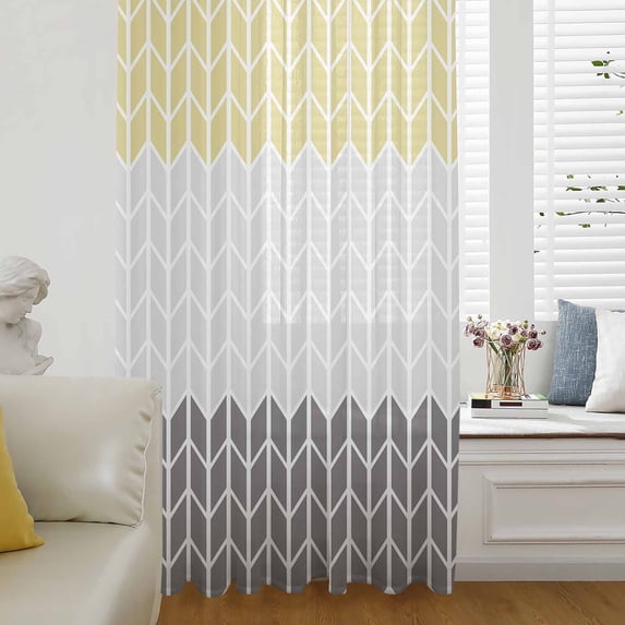 Semi Sheer Curtains Drapes for Living Room, Bedroom, French Doors ...