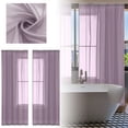 thumbnail image 1 of Semi Sheer Curtains Light Filtering Window Drapes Thermal Insulated Voile Panels -Free Sheer Curtains for Living Room, Bedroom Wedding,Photography Stage Decor Pipe and Drape System Compatible, 1 of 8