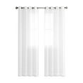 thumbnail image 1 of Semi Sheer Curtains, Linen Window Drapes, Grommet Top Vertical Panels for Bedroom and Living Room, 98 Inches Long, Airy Lightweight Fabric, Wrinkle-Resistant, Machine Washable, 1 of 7