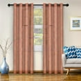 thumbnail image 1 of Semi-Sheer Embroidered Moroccan Curtain Panels, Rust, 1 of 4