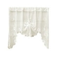 thumbnail image 1 of Semi-Sheer Floral Lace Curtain Swag for Kitchen Half Window Bathroom Decoration Rod Pocket, 1 of 6