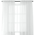 thumbnail image 1 of Solid Sheer Window Drapes, (Set of 2) Multipurpose Sheer Curtains, 60 X 84, White, 1 of 6