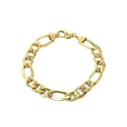 FROST NYC Semi Solid Womens Figaro Bracelet 10K/14K Yellow Gold