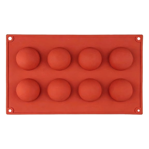 Semi Sphere Silicone Cake Mold 8 Cavity PRYESS, Cake Mold Semi Sphere Mold Silicone Baking Mold for Baking, Jelly, Cake, Semi Sphere