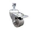 thumbnail image 1 of Semi Steel Swivel TS Caster w/Roller Bearing-3" Wheel&12MM Stem w/Total Lock BRK, 1 of 2