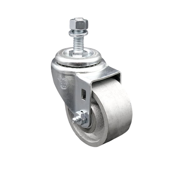 Semi Steel Swivel Threaded Stem Caster - 3" Wheel & 1/2" Stem