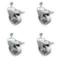 thumbnail image 1 of Semi Steel Swvl TS Caster Set 4 w/4" Wheel&10mm Stem-4 Swvl w/TTL BRK, 1 of 2