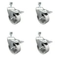 thumbnail image 1 of Semi Steel Swvl TS Caster Set 4 w/4" Wheel&12mm Stem-4 Swvl w/TTL BRK, 1 of 2