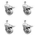 thumbnail image 1 of Semi Steel Swvl TS Caster w/RB Set 4 w/4" Wheel&3/8" Stem-4 Swvl w/TTL BRK, 1 of 2