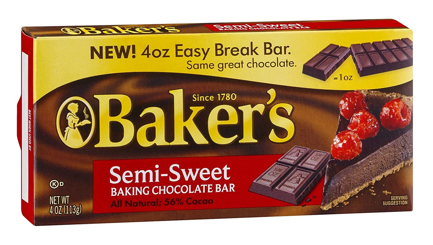 SemiSweet Chocolate Baking Bar 4 OZ (Pack of 24)