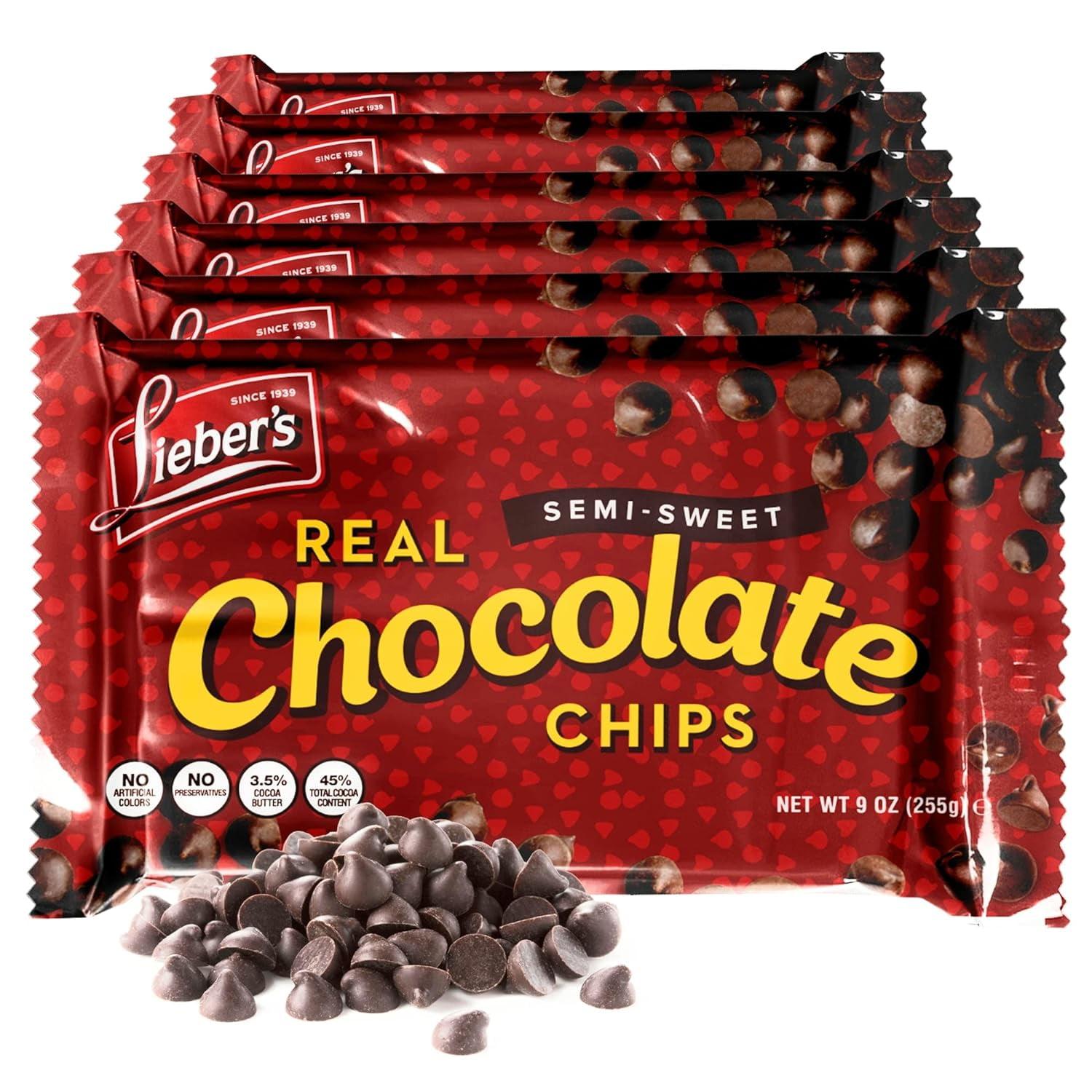 SemiSweet Real Chocolate Chips, 9 oz Gluten , Dairy , Kosher Parve