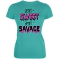 thumbnail image 1 of Semi-Sweet Semi-Savage Sprinkles Juniors Soft T Shirt Teal SM, 1 of 1