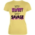 thumbnail image 1 of Semi-Sweet Semi-Savage Sprinkles Juniors Soft T Shirt Yellow LG, 1 of 1
