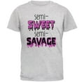 thumbnail image 1 of Semi-Sweet Semi-Savage Sprinkles Mens T Shirt Light Heather Grey 3X-LG, 1 of 1