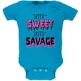 thumbnail image 1 of Semi-Sweet Semi-Savage Sprinkles Soft Baby One Piece Turquoise 0-3 M, 1 of 1