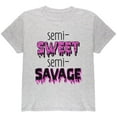 thumbnail image 1 of Semi-Sweet Semi-Savage Sprinkles Youth T Shirt Light Heather Grey YMD, 1 of 1